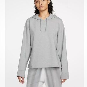 Nike Yoga Dri-Fit Gray Hooded Pullover Sweatshirt Size Large